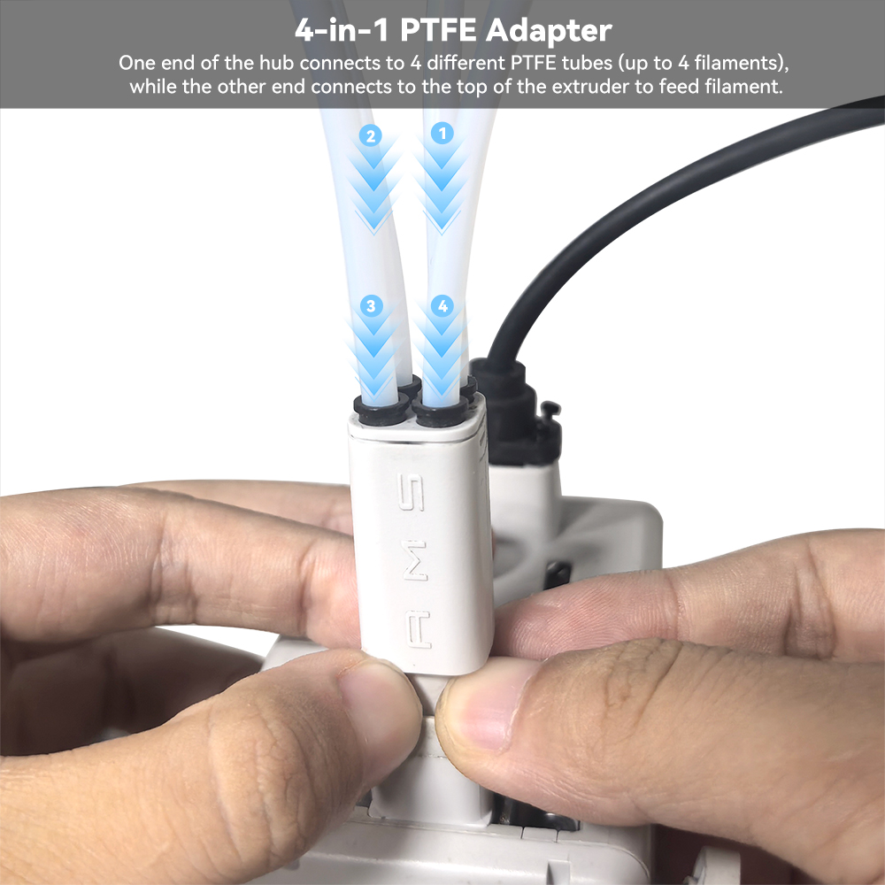 3D Printing Bambu - Geliştirilmiş 4'ü 1 Arada PTFE Adaptörü,