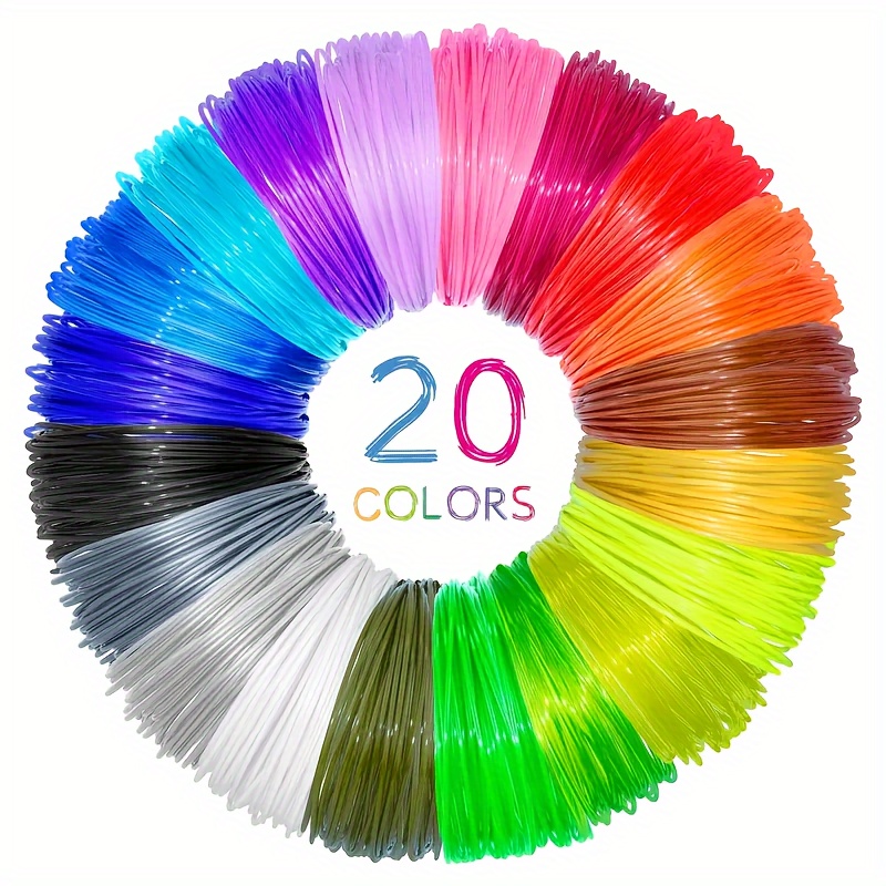 3D Printing Nylon Filament - 20 Renkli 3D Baskı Kalemi Seti
