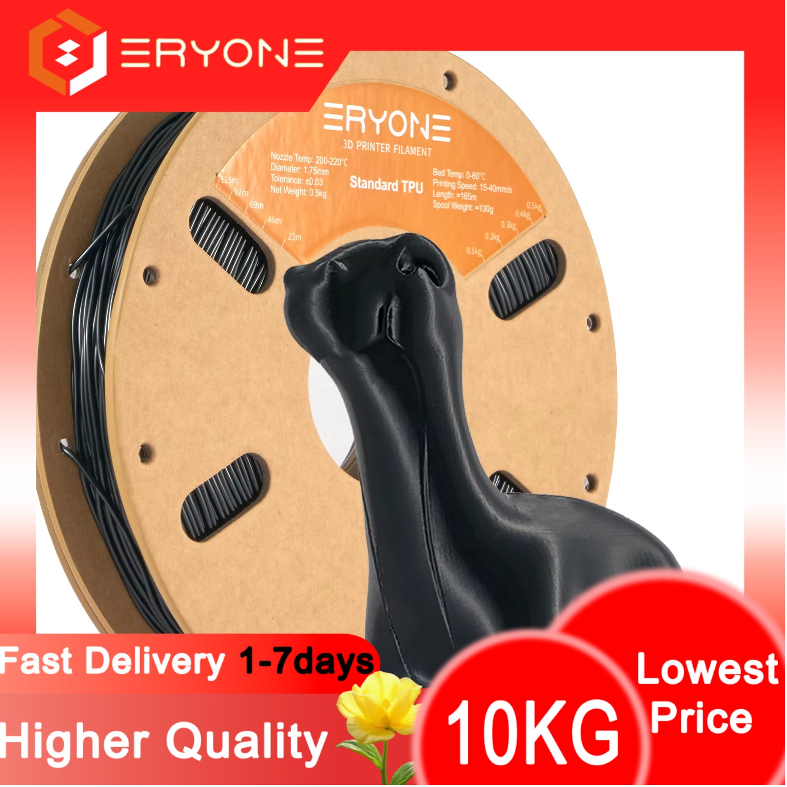 3D Printing Nylon - Eryone esnek TPU Filament 1.75mm 3D