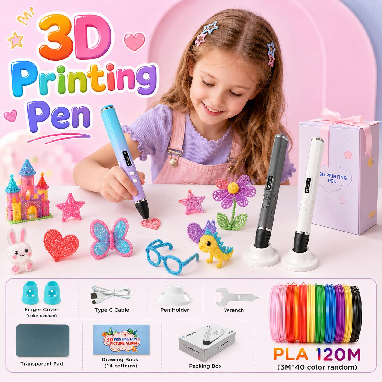 3D Printing Nylon Filament - 3D Baskı Kalemi Çocuklar için Tip-C