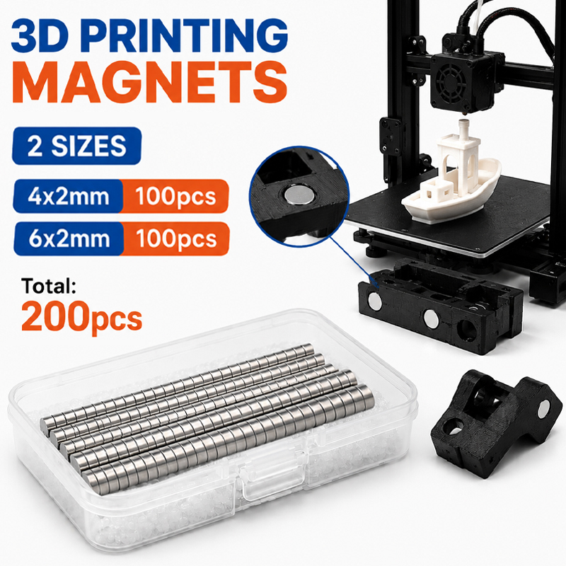 3D Printing Bambu - 200 adet/kutu 3D Baskı Mıknatıs Seti