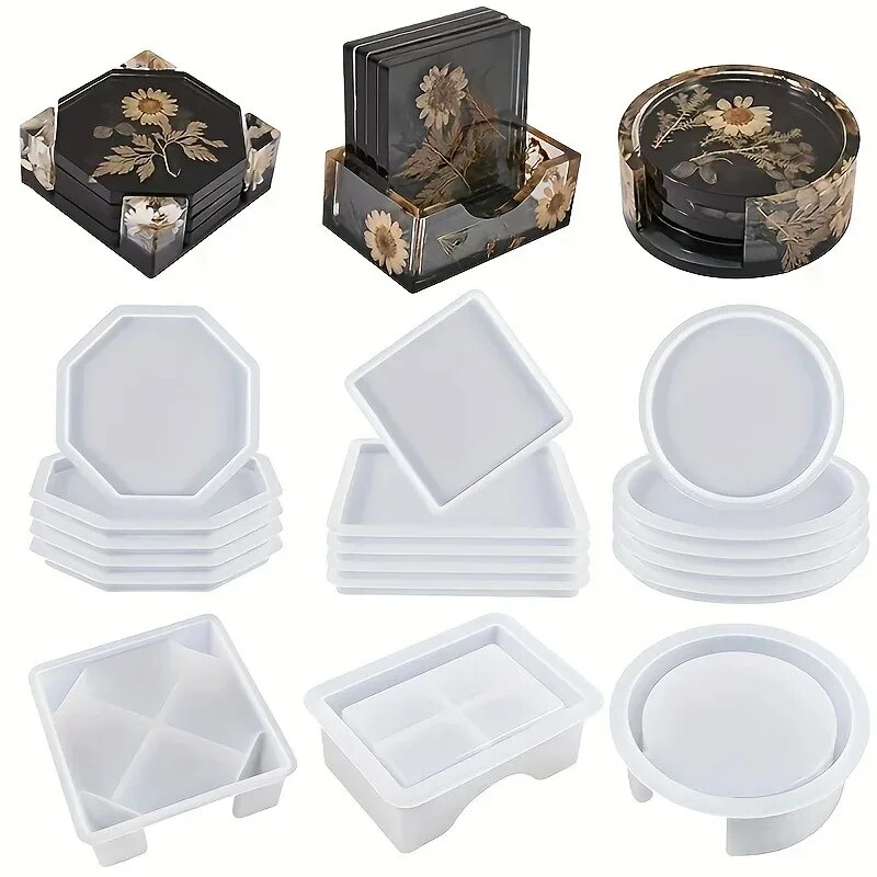 3D Printing Epoxy Resin - Coaster Reçine Kalıp Seti 1 adet
