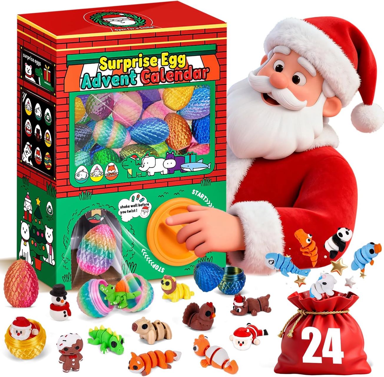 3D Printing Toys - 24 adet 3D Baskılı Sürpriz Yumurta