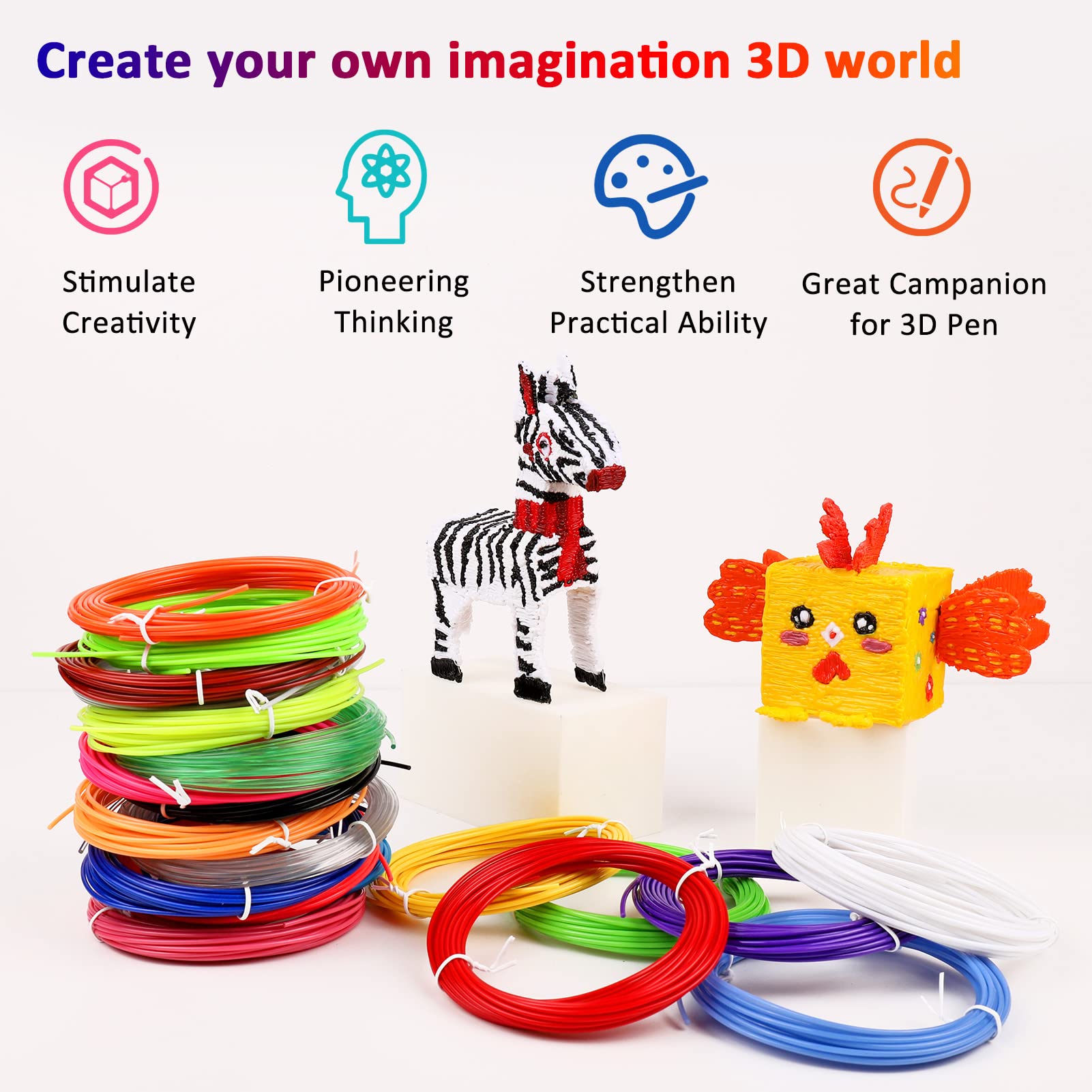 40/32/30 Renk PLA Filament 3D  - 3D Printing Nylon Filament incelemesi ve fiyatı