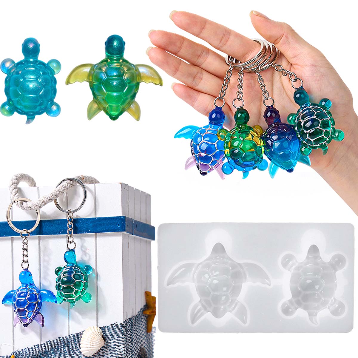 3D Deniz Kaplumbağası Anahtarl - 3D Printing Epoxy Resin incelemesi ve fiyatı